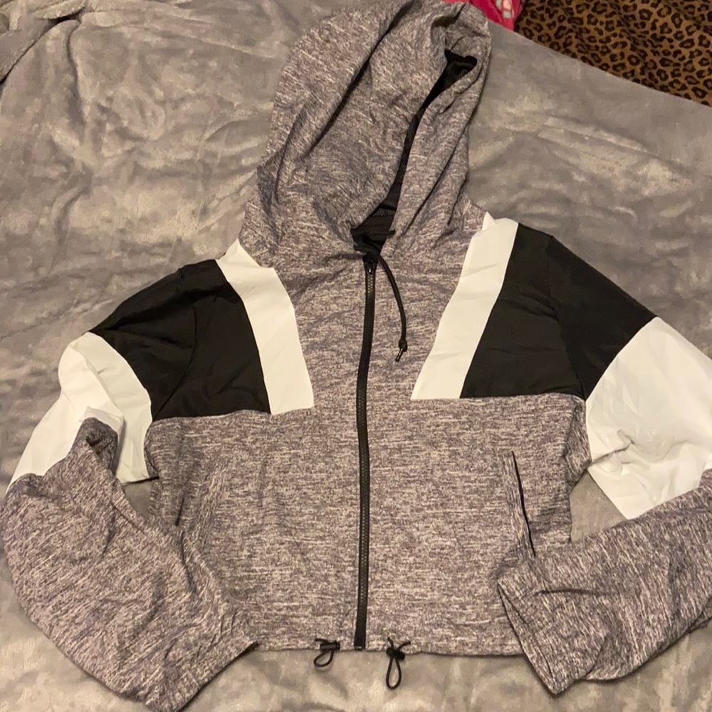 PINK cropped windbreaker